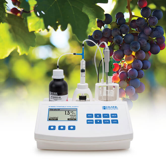 HI84502 minititolatore per acidità totale nel vino e pHmetro