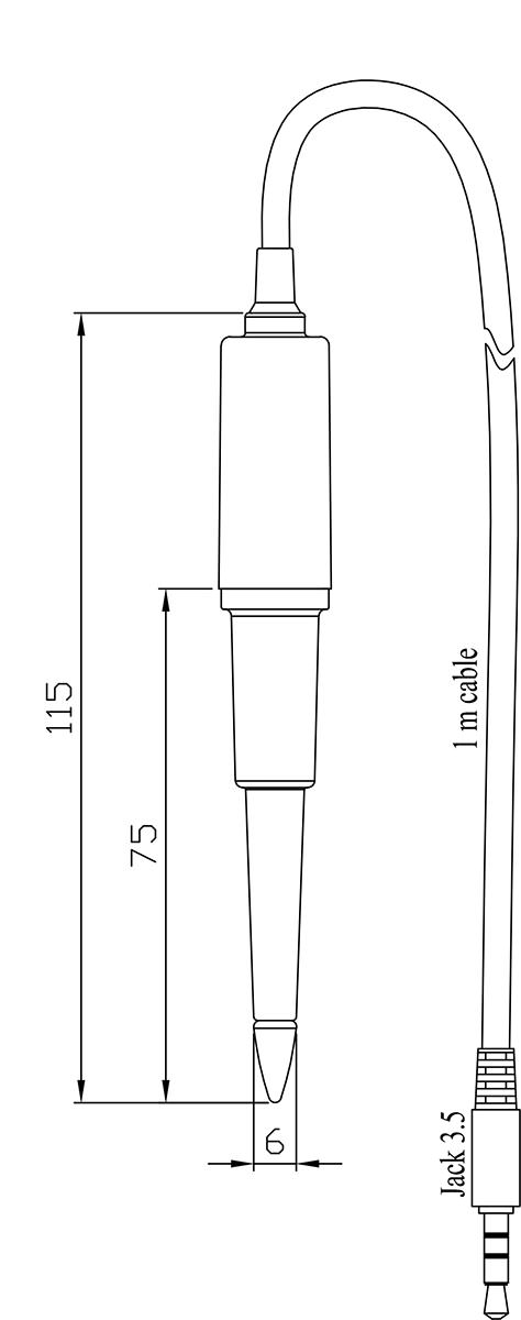 Elettrodo pH digitale per prodotti caseari con corpo in PVDF - FC2020