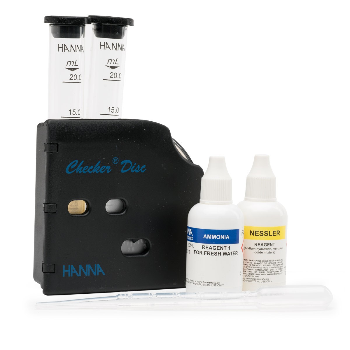Kit per l'analisi di ammoniaca per acqua dolce con Checker Disc - HI38049