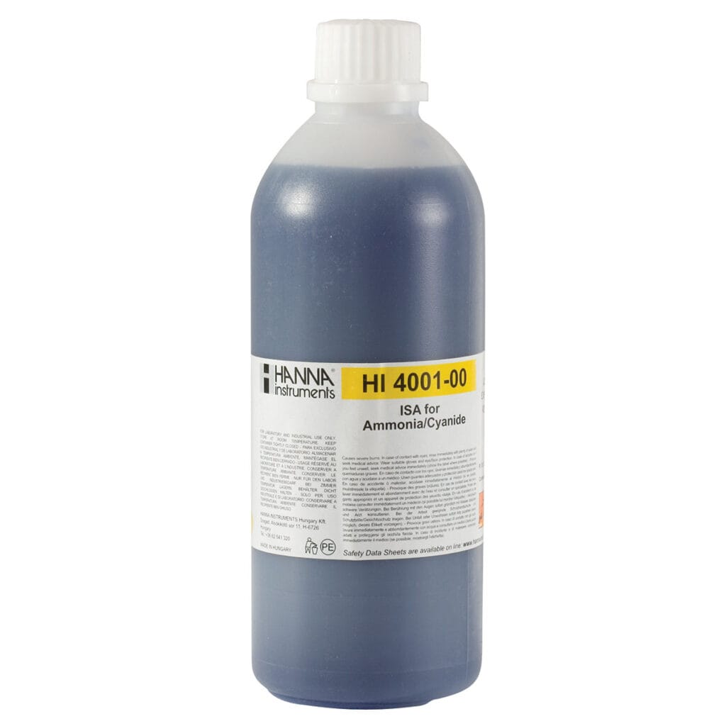 HI4001-00 Alkaline Ionic Strength Adjuster (ISA) for Ammonia and Cyanide ISEs (500 mL)