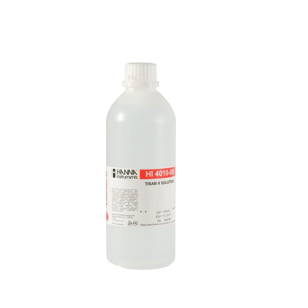 HI4010-00 TISAB II for Fluoride ISEs (500 mL)