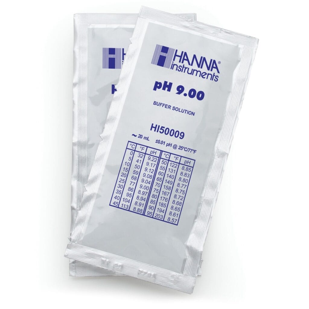 HI50009-02 pH 9.00 Technical Calibration Buffer (25 x 20 mL) Sachets