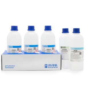 7.01 and 10.01 Technical Calibration Solutions with Electrode Storage Solution and Cleaning Solution (5 x 500 mL)