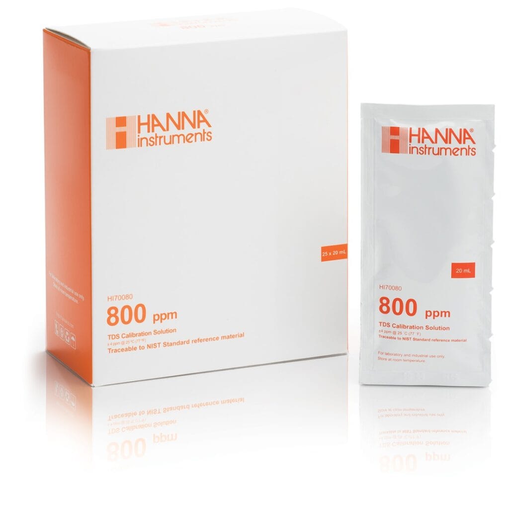 HI70080P 800 mg/L (ppm) TDS (25 x 20 mL) sachets