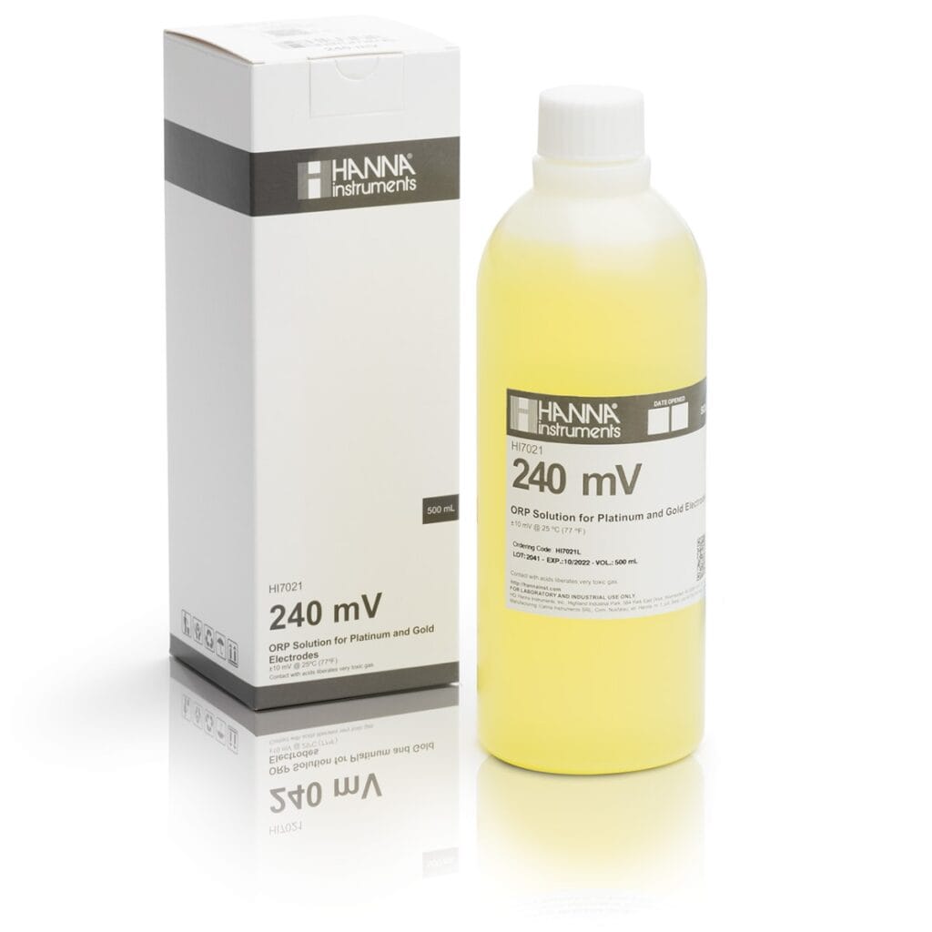 HI7021L 240 mV @ 25°C ORP Test Solution (500 mL)
