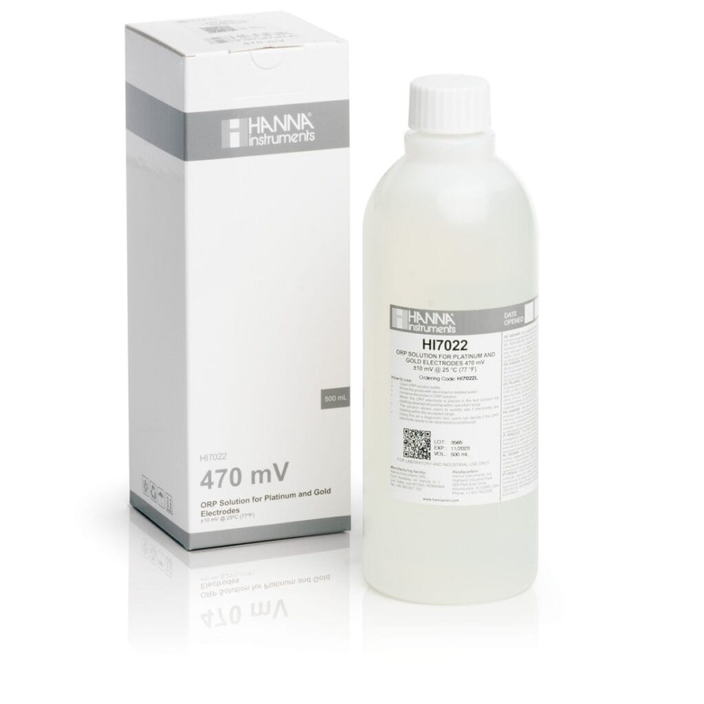 HI7022L 470 mV @ 25°C ORP Test Solution (500 mL)