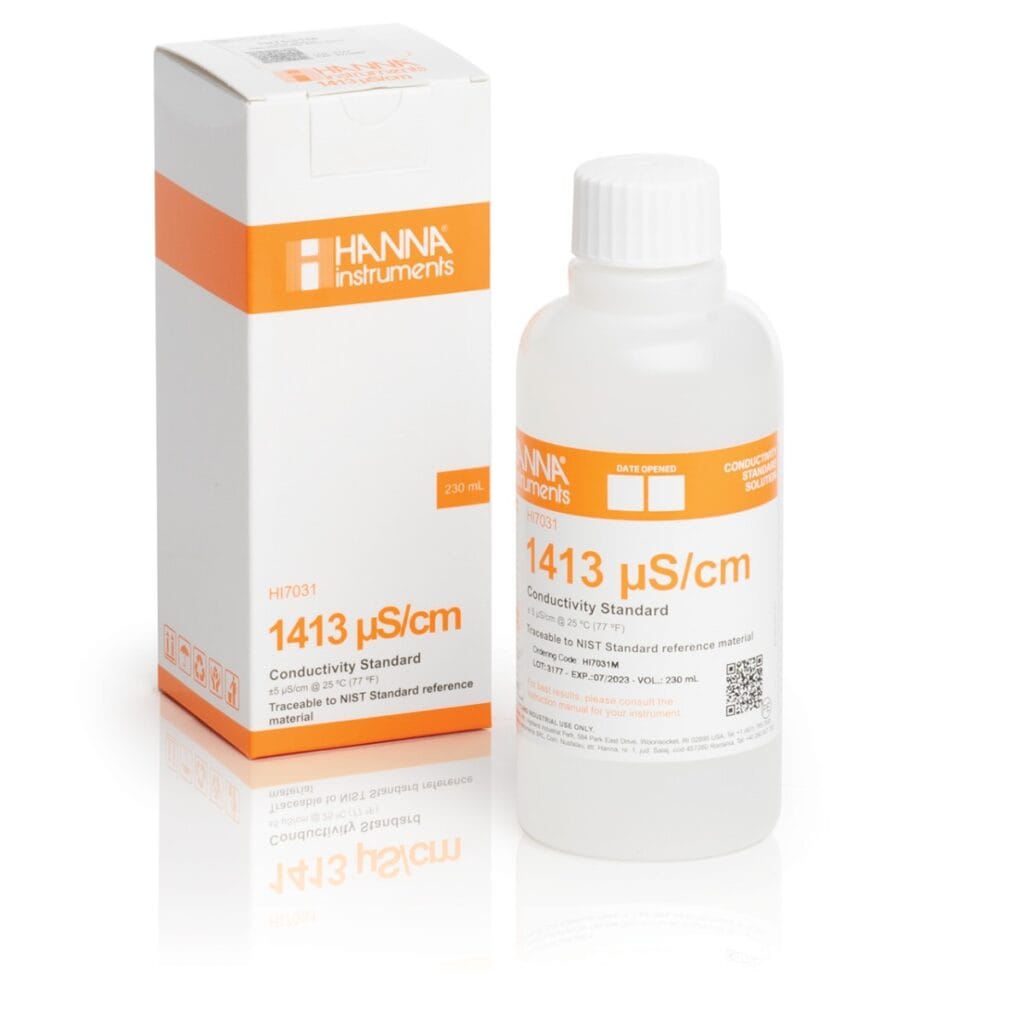 HI7031M 1413 µS/cm Conductivity Standard (230mL Bottle)
