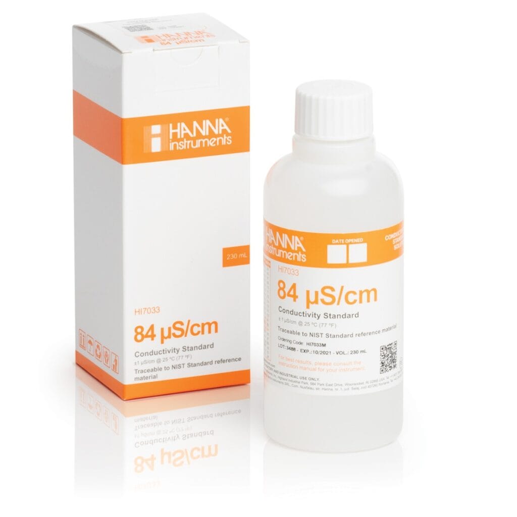 HI7033M 84 µS/cm Conductivity Standard (230mL Bottle)