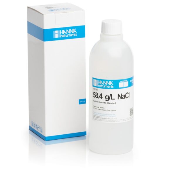 HI7084L 58.4 g/L NaCl Standard Solution (500 mL)