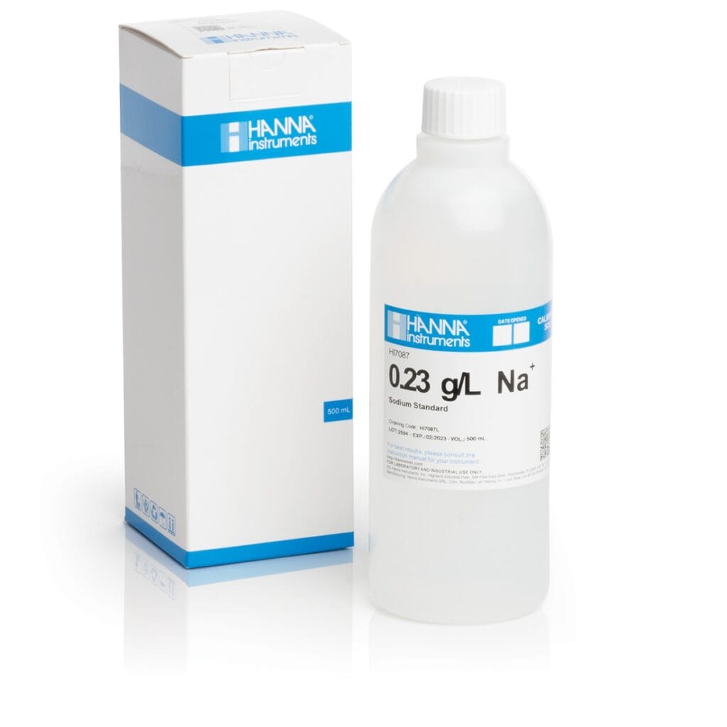 HI7087L 0.23 g/L Na+ Standard Solution (500 mL Bottle)
