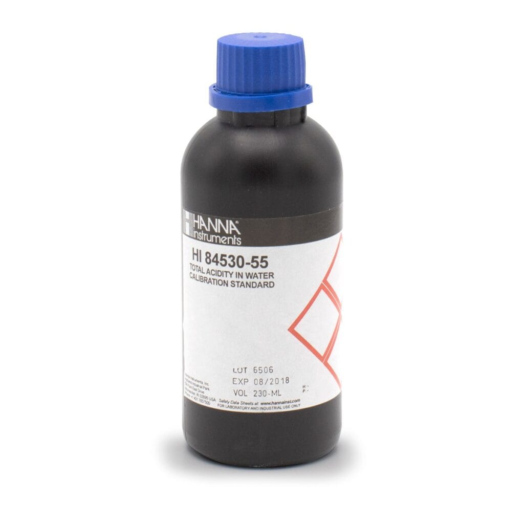 Pump Calibration Standard for Titratable Acidity in Water Mini Titrator - HI84530-55