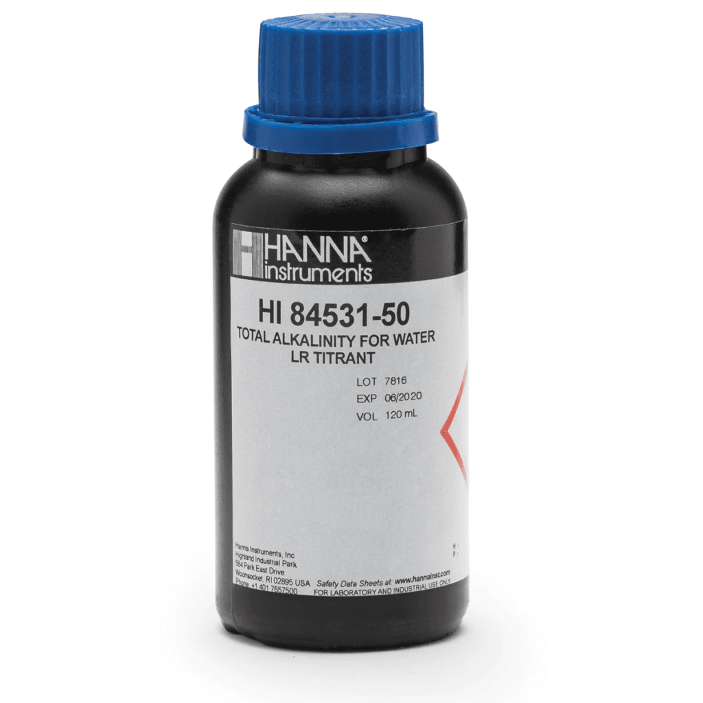 HI84531-50 Total Alkalinity in Water Low Range Titrant (120 mL)