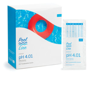HI700044P_box di 25 bustine da 30 ml per calibrazione a pH 4.01 per piscine e spa